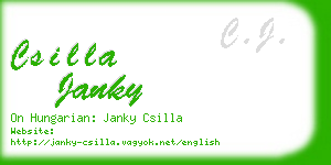 csilla janky business card